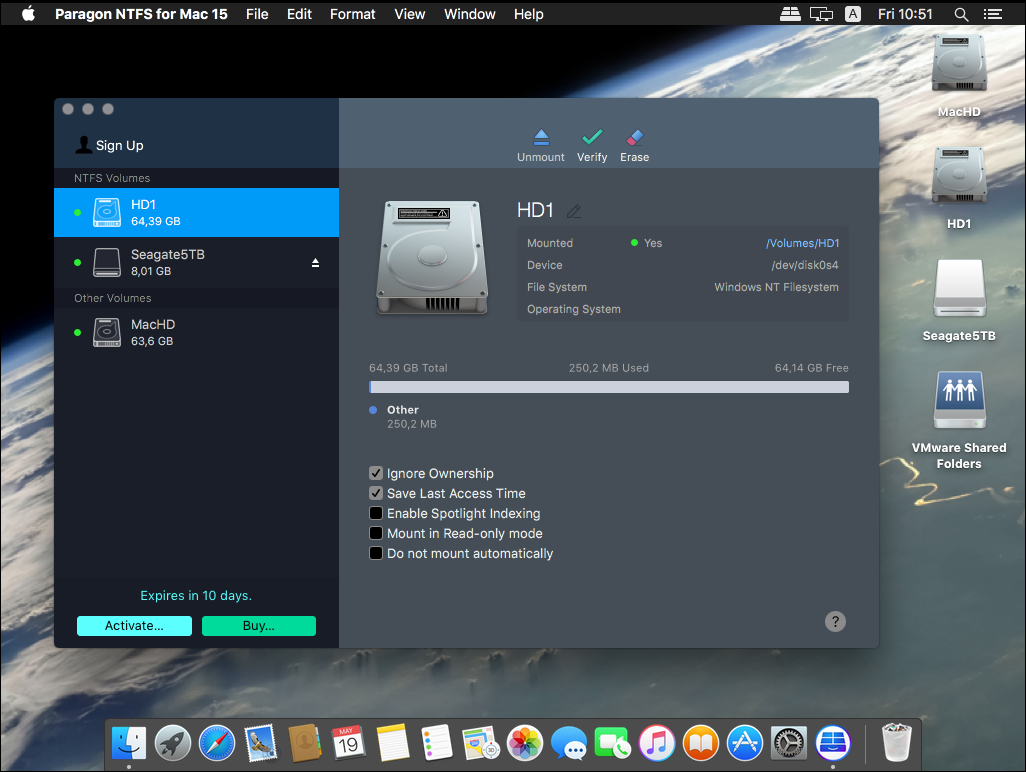 Paragon NTFS for Mac screenshot 3